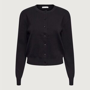 OAK + FORT Classic Black Button-Up Cardigan